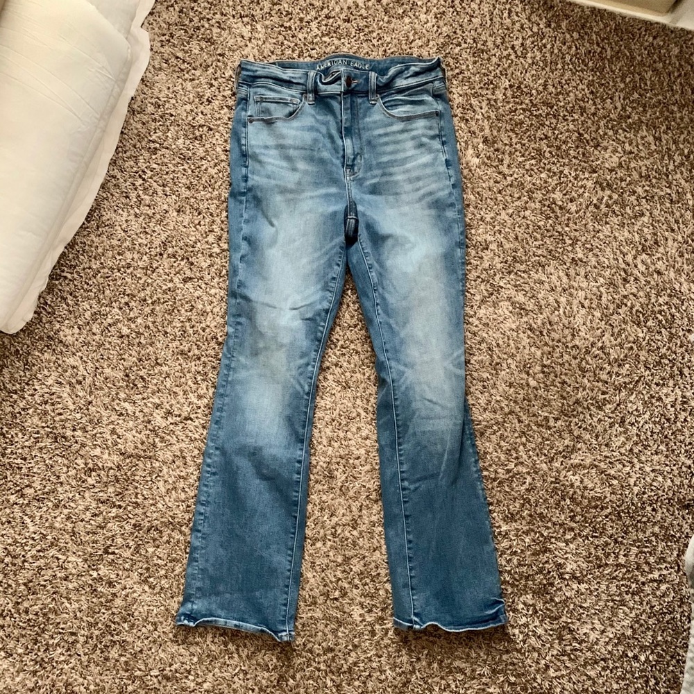 SIZE 12 AMERICAN EAGLE HI-RISE SKINNY KICK JEANS